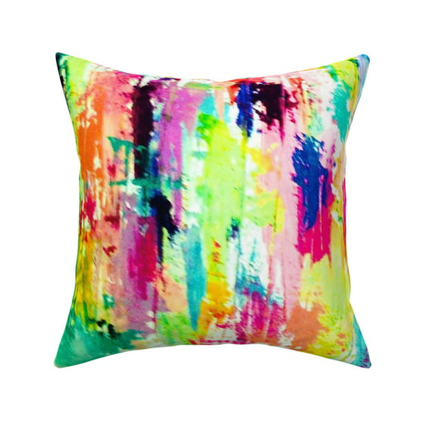 Abstract Retro Water Waves Throw Pillow Cover w Optional Insert by Roostery 